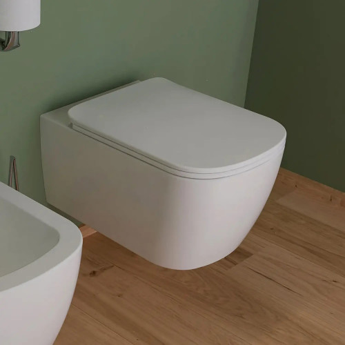 Coprivaso Slim con Chiusura Rallentata Play Bianco Lucido - Flaminia |