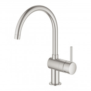 Miscelatore monocomando per lavello Minta satinato Super Steel - Grohe 2