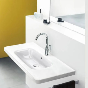 Miscelatore Monocomando Lavabo Senza Scarico con Bocca Girevole Logis 2