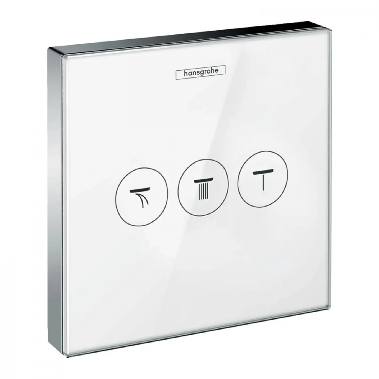 Set Esterno Incasso 3 Utenze ShowerSelect Glass Bianco/Cromo - Hansgro