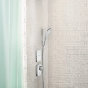 Set Esterno Incasso 3 Utenze ShowerSelect Glass Bianco/Cromo - Hansgro 2