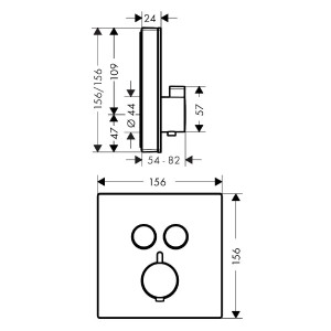 Miscelatore Termostatico Incasso 2 Utenze ShowerSelect Glass Bianco/Cr 2