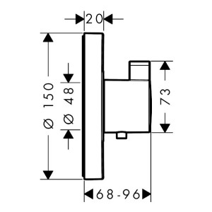 Miscelatore Termostatico Incasso ShowerSelect S Alta Portata Cromo - H 2
