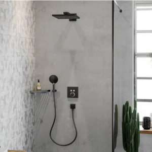 Doccetta 120 3 getti EcoSmart Raindance Select S Cromo Nero Spazzolato 2