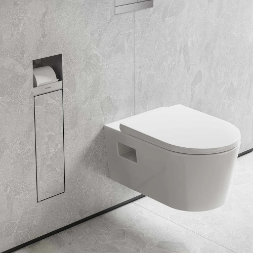 Portascopino Incasso con Porta Rotolo e Porta Piastrellabile XtraStori