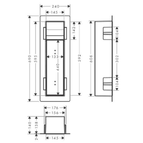 Portascopino Incasso con Porta Rotolo e Porta Piastrellabile XtraStori
