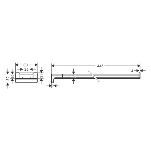 Porta Salviette Doppio AddStoris Cromo - Hansgrohe | Meglioalge