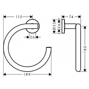 Porta Salviette ad Anello AddStoris Cromo - Hansgrohe | Eleganza e Fun 2
