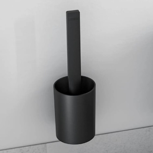 Porta scopino a parete WallStoris nero opaco in plastica - Hansgrohe