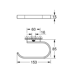 Porta Rotolo Selection Nero Opaco - Grohe | Design Elegante e Funziona 2