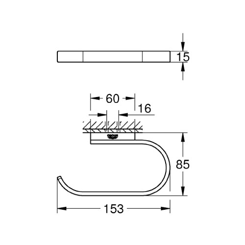 Porta Rotolo Selection Nero Opaco - Grohe | Design Elegante e Funziona