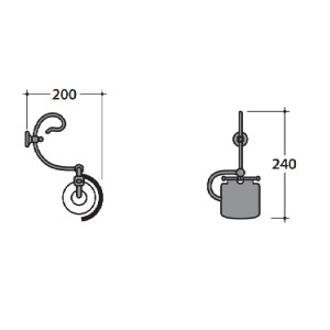 Porta Rotolo Paestum in Metallo Anticato - Design Elegante di Ceramica 2