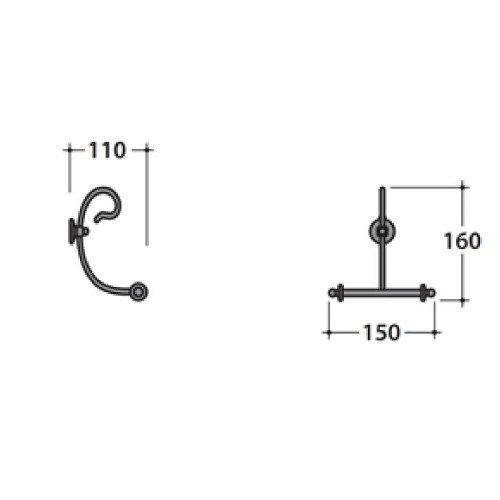 Porta Abiti Paestum in Metallo Anticato - Eleganza e Resistenza | Cera