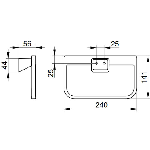 Porta Salviette ad Anello Aveno Cromo - Keuco | Eleganza e Funzionalit