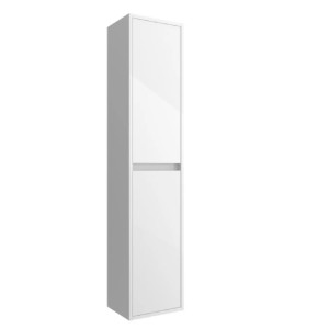 Colonna bagno sospesa 30x140 cm bianco lucido con ante - Nordika