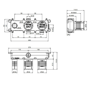 Corpo incasso miscelatore a 2 vie Carlo Frattini Fima | Design e Quali 2
