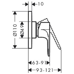 Set Miscelatore Monocomando Doccia Incasso Rebris E Cromo - Hansgrohe 2