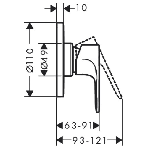 Set Miscelatore Monocomando Doccia Incasso Rebris E Cromo - Hansgrohe