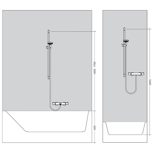 Set doccia Multi 90 cm Croma Select S cromo - Hansgrohe