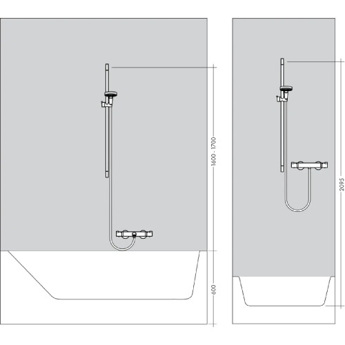 Set doccia Vario 90 cm con asta e Crometta 85 cromo - Hansgrohe