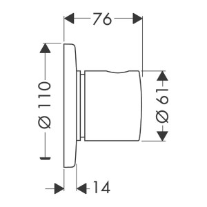 Valvola d'arresto e deviatore S trio/quattro ad incasso cromo Hansgroh 2