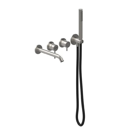 Set vasca con miscelatore monocomando incasso Stil acciaio spazzolato