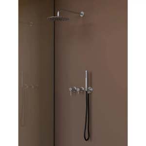 Set doccia incasso con miscelatore monocomando e soffione rotondo Stil 2