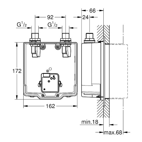 Set di montaggio Eurosmart Cosmopolitan E - Grohe | Installazione Faci