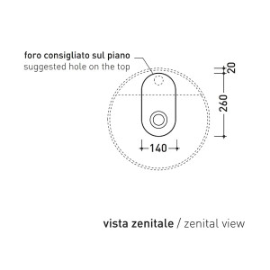 Lavabo da appoggio 42 cm Twin Set Slim bianco lucido Flaminia 2