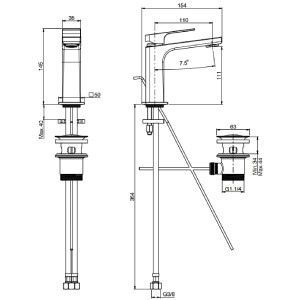 Miscelatore monoforo per lavabo Fit cromo - Carlo Frattini Fima | Megl 2