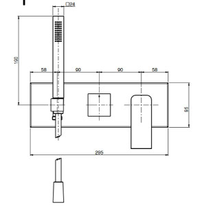 Miscelatore Incasso Doccia 2 Uscite con Set Doccia Fit Cromo - Fima Ca 2