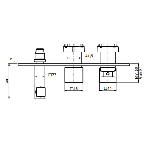 Miscelatore Incasso Doccia 2 Uscite con Set Doccia Fit Cromo - Fima Ca