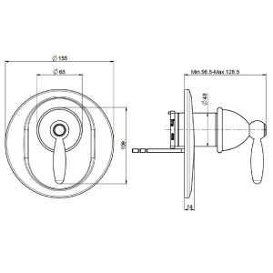 Miscelatore incasso doccia 1 uscita Olivia cromo - Carlo Frattini Fima 2