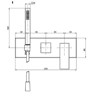 Miscelatore Incasso Doccia 2 Uscite con Set Zeta Cromo - Fima Carlo Fr 2