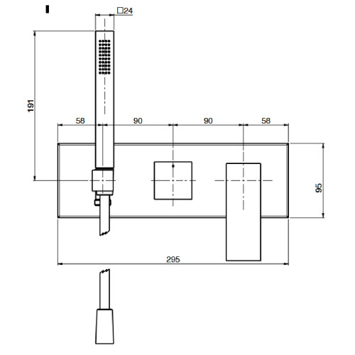Miscelatore Incasso Doccia 2 Uscite con Set Zeta Cromo - Fima Carlo Fr