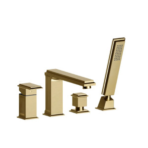 Gruppo bordo vasca 4 fori Eleganza warm bronze - Gessi, design esclusi