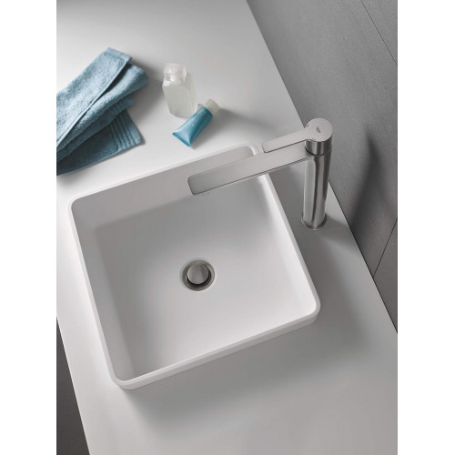 Miscelatore monocomando taglia XL per lavabo Lineare satinato super st