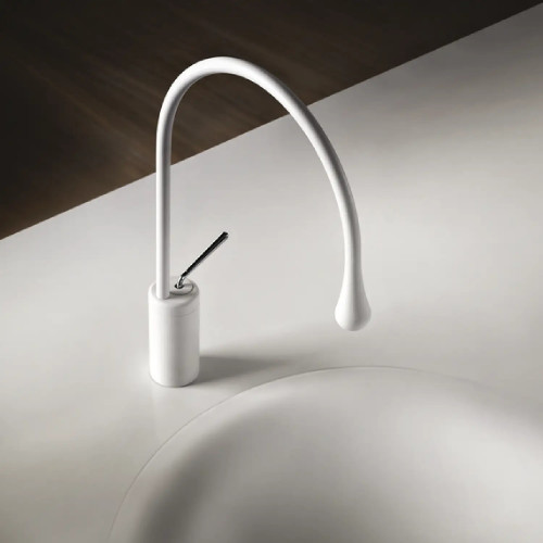 Miscelatore per lavabo medio Goccia bianco opaco senza scarico - Gessi