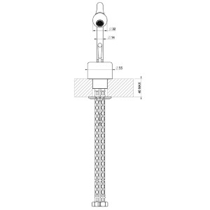 Miscelatore per Bidet senza Scarico Goccia Cromo Spazzolato - Gessi 2