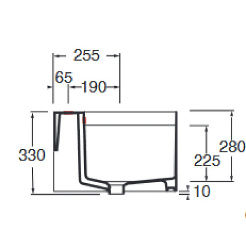 Lavabo monoforo sospeso 60 cm Anfibio bianco lucido | Azzurra Ceramica