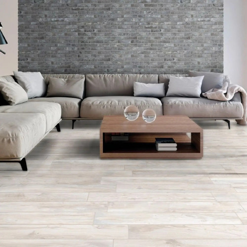 Living effetto legno bianco 15x61 cm - Ceramica Rondine | Meglioalge