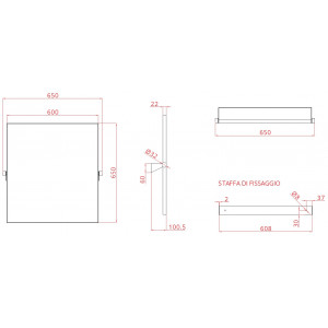 Specchio Antischeggia Reclinabile 60x65 cm con Cornice Cromo Satinato 2