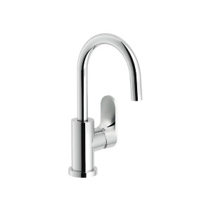 Miscelatore monocomando Yoyo cromo lucido con scarico push - Nobili