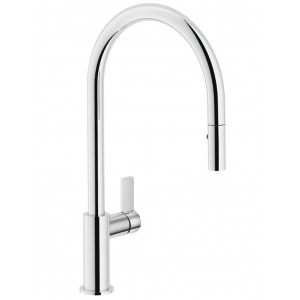 Miscelatore lavello Flag Nobili cromo lucido con doccetta 2 getti