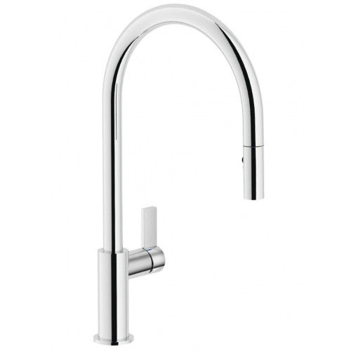 Miscelatore lavello Flag Nobili cromo lucido con doccetta 2 getti