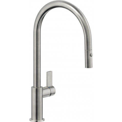 Miscelatore monocomando Flag316 in acciaio inox con doccetta a 2 getti