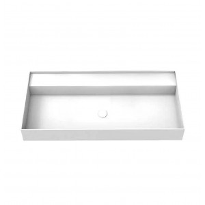 Lavabo Hide 100x45 cm Bianco NO FORO | Ceramica Alice - Meglioalge 2