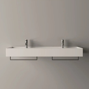 Lavabo Hide 120x45 cm sospeso bianco NO FORO - Ceramica Alice