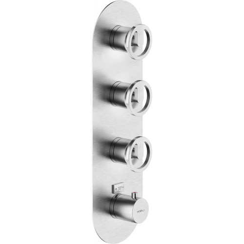 Miscelatore termostatico incasso doccia 3-4 vie Sole inox - Nobili