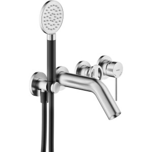 Miscelatore incasso vasca 2 vie Sole inox spazzolato - Nobili